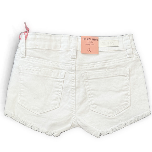 BLANKNYC Girls White Mini Astor Shorts Girls Size 7 NWT - Picture 3 of 9